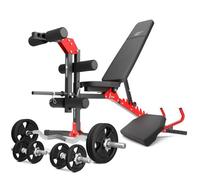 Ensemble MH1_68KG_KIER | Banc de musculation MH-L115 + banc à biceps MH-A101 + banc de musculation MH-A102 + kit de barres d'haltères renforcées et de disques pour la musculation de 42 kg - Marbo Spor