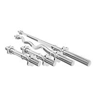 Marbo Sport - Ensemble MWG3, Barra bilanciere 180 cm + Bilanciere EZ-Curl a Vite 120 cm + 2 x Barre Manubri 40 cm 30 mm