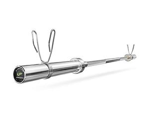 Marbo Sport - Haltère Olympique 180 cm, poignée moletée pour prise sûre, collier à ressort inclus, diamètre 50 mm, charge maximale 320 kg, acier robuste, barre longue - UF-G180-OLI-CH