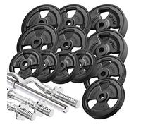 Marbo Sport Jeu de haltères renforcées et Poids tri-Grip en Caoutchouc 83 kg