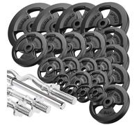 Marbo Sport Kit de barres d’haltères renforcées et de disques pour la musculation de 172 kg
