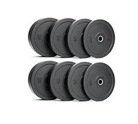 Marbo Sport MW-Bumper Disques d'haltères en caoutchouc plein 100 kg Fabriqué en UE