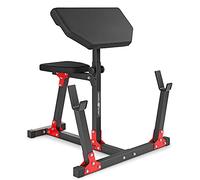 Marbo Sport - Pupitre Larry Scott pour Biceps et Triceps - Modèle MH-L105 - Structure Solide et Durable - Dossier Réglable sur 5 Positions - Idéal pour l’Entraînement à Domicile - Noir
