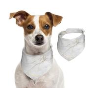 Marbre Blanc et Or,Bandanas pour Chien, écharpe en Coton, Bavoirs réglables pour Animaux de Compagnie,S