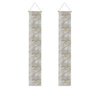 Marbre brossé blanc, gris, argent, or nacré, Décorations pour fête de remise de diplômes - Bannière de bienvenue à suspendre au porche, pour l'intérieur et l'extérieur