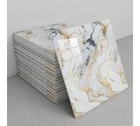 Marbre Carrelage Adhesif Mural Panneau,Carrelage Mural Autocollant pour Crédence,Dalles De Plafond Autocollantes en PVC,LéGer Et Installer Facile,Peut êTre Coupé,pour cuisine,salon,plafond