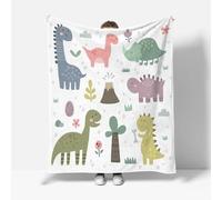 MARBRE Couverture Dinosaure 130x150cm Chaude Douce Moelleuse Microfibre Flanelle Couverture Polaire 3D Cartoon Animaux Blanket pour Lit Canapé La Chambre Coucher Voyages(Image 27-2)