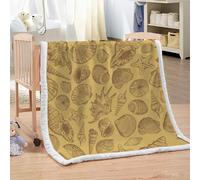 MARBRE Couverture étoile De Mer 100x130cm Chaude Douce Moelleuse Microfibre Sherpa Couverture Polaire 3D Coquille Blanket pour Lit Canapé La Chambre Coucher Voyages(Image11-12)
