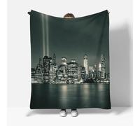 MARBRE Couverture New York 180x220cm Chaude Douce Moelleuse Microfibre Flanelle Couverture Polaire 3D Ville Blanket pour Lit Canapé La Chambre Coucher Voyages(Image 26-4)
