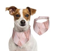 Marbre de Luxe géométrique,Bandanas pour Chien, écharpe en Coton, Bavoirs réglables pour Animaux de Compagnie,S