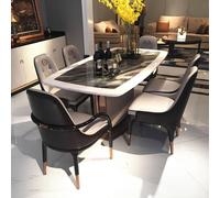 Marbre Designer Table de salle à manger + 6 chaises Set Garniture Salle Groupe 7 pcs. Tables