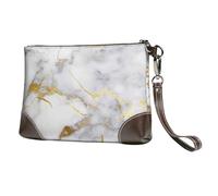 Marbre doré Italien,Sacs à Main en Cuir PU pour Femmes, Pochette à Fermeture éclair, Portefeuille, Sac à Main avec dragonne