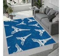 MARBRE Eiffel Tower Rug Living Room Bedroom Runner 3D Architecture Rugs Washable Anti-Slip Super Soft Short Pile Rug 100x150cm Fluffy No Shedding Indoor Outdoor Carpets Mat(Image 8-9)