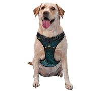 Marbre émeraude Sarcelle L et scapes,Harnais pour Animaux de Compagnie, Harnais réfléchissant réglable pour Chien,M