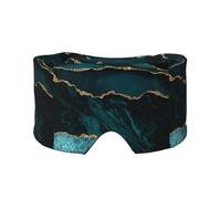 Marbre émeraude sarcelle L et scapes,Masque pour les yeux bloquant la lumière Cache-yeux et cache-oreilles pour le sommeil