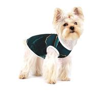 Marbre émeraude Sarcelle L et scapes,T-Shirt sans Manches en Coton pour Animaux de Compagnie, Gilet Respirant, Extensible et Doux,S