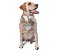 Marbre Liquide - Bandanas pour Chien, Chat, Chiot, écharpes, Mouchoir Lavable pour Animaux de Compagnie, Perle et Or