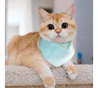 Marbre Liquide Bleu,Bandanas pour Chien, écharpe en Coton, Bavoirs réglables pour Animaux de Compagnie,L