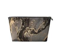 Marbre Luxueux en Or Noir, Trousse de Toilette Trousse de Maquillage Sac à cosmétiques Trousse de Toilette de Voyage Portable