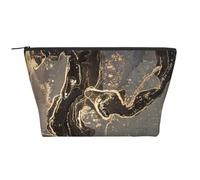 Marbre Luxueux en Or Noir, Trousse de Toilette Trousse de Maquillage Sac à cosmétiques Trousse de Toilette de Voyage Portable