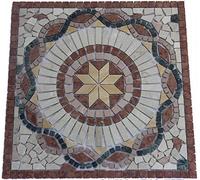 Marbre mosaïque carré Médaillon pour carrelage 60 x 60 cm fait à la main en Europe