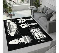 MARBRE Musical Instruments Rug Living Room Bedroom Runner 3D Music Rugs Washable Anti-Slip Super Soft Short Pile Rug 160x230cm Fluffy No Shedding Indoor Outdoor Carpets Mat(Image 1-6)