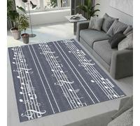 MARBRE Musical Score Rug Living Room Bedroom Runner 3D Musiknote Rugs Washable Anti-Slip Super Soft Short Pile Rug 180x240cm Fluffy No Shedding Indoor Outdoor Carpets Mat(Image 5-4)