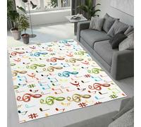 MARBRE Musiknote Rug Living Room Bedroom Runner 3D Music Rugs Washable Anti-Slip Super Soft Short Pile Rug 140x200cm Fluffy No Shedding Indoor Outdoor Carpets Mat(Image 7-10)