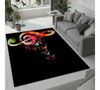 MARBRE Musiknote Rug Living Room Bedroom Runner 3D Music Rugs Washable Anti-Slip Super Soft Short Pile Rug 120x160cm Fluffy No Shedding Indoor Outdoor Carpets Mat(Image 7-20)