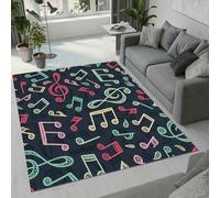 MARBRE Musiknote Rug Living Room Bedroom Runner 3D Music Rugs Washable Anti-Slip Super Soft Short Pile Rug 160x200cm Fluffy No Shedding Indoor Outdoor Carpets Mat(Image 4-7)
