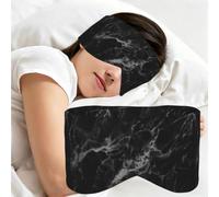 Marbre noir de luxe, roche sombre, surface lisse, Masque de sommeil pour la maison, les voyages et le travail posté, couvrant entièrement les yeux et bloquant la lumière
