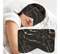 Marbre noir doré, Masque de sommeil pour la maison, les voyages et le travail posté, couvrant entièrement les yeux et bloquant la lumière