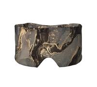 Marbre noir et or luxueux,Masque pour les yeux bloquant la lumière Cache-yeux et cache-oreilles pour le sommeil