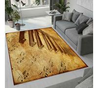 MARBRE Piano Rug Living Room Bedroom Runner 3D Musical Score Rugs Washable Anti-Slip Super Soft Short Pile Rug 180x240cm Fluffy No Shedding Indoor Outdoor Carpets Mat(Image 1-2)