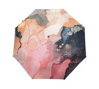 Marbre Pierre Cuivre Métallisé Faux Parapluie Pliant Enfant Garçons Filles Automatique Protection UV Parapluies Coupe-Vent pour Voyager