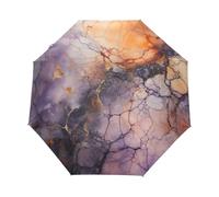 Marbre Pierre Cuivre Métallisé Parapluie Pliant Enfant Garçons Filles Automatique Protection UV Parapluies Coupe-Vent pour Voyager