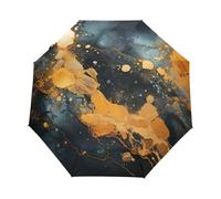 Marbre Pierre Noir Beige Parapluie Pliant Enfant Garçons Filles Automatique Protection UV Parapluies Coupe-Vent pour Voyager