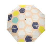 Marbre Pierre Noir Blanc Parapluie Pliant Ouverture et Fermeture Automatique Protection UV Parapluies Pliant Coupe-Vent Ultra-léger pour Voyager Plage Femmes Enfants Fille