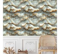 Marbre Rayure Papier Adhesif Meuble Mat Papier Peint Mural Film Texture Pierre Autocollant Wallpaper Rouleau Impermeable Stickers Collant Décoration pour Cuisine Tables Armoires Mur 0.52X3 M