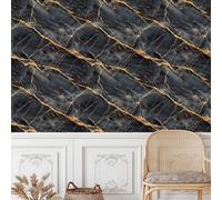 Marbre Rayure Papier Peint Autocollant 0.45X10 M Texture Pierre Meuble Film Décoratif Imperméable Mat Stickers Collant Rouleau Facile à Nettoyer et Amovible pour Surface Mural Porte Armoire Cuisine