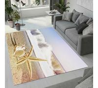 MARBRE Starfish Conch Rug Living Room Bedroom Runner 3D Beach Rugs Washable Anti-Slip Super Soft Short Pile Rug 140x200cm Fluffy No Shedding Indoor Outdoor Carpets Mat(Image 4-1)