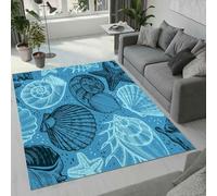 MARBRE Starfish Conch Rug Living Room Bedroom Runner 3D Seashell Rugs Washable Anti-Slip Super Soft Short Pile Rug 100x200cm Fluffy No Shedding Indoor Outdoor Carpets Mat(Image 6-18)