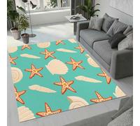 MARBRE Starfish Conch Rug Living Room Bedroom Runner 3D Seashell Rugs Washable Anti-Slip Super Soft Short Pile Rug 120x180cm Fluffy No Shedding Indoor Outdoor Carpets Mat(Image 6-15)