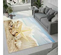 MARBRE Starfish Conch Rug Living Room Bedroom Runner 3D Seashell Rugs Washable Anti-Slip Super Soft Short Pile Rug 120x180cm Fluffy No Shedding Indoor Outdoor Carpets Mat(Image 3-5)