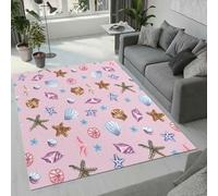MARBRE Starfish Conch Rug Living Room Bedroom Runner 3D Seashell Rugs Washable Anti-Slip Super Soft Short Pile Rug 60x110cm Fluffy No Shedding Indoor Outdoor Carpets Mat(Image 1-11)