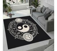 MARBRE Tai Chi Rug Living Room Bedroom Runner 3D Geometric Shapes Rugs Washable Anti-Slip Super Soft Short Pile Rug 80x150cm Fluffy No Shedding Indoor Outdoor Carpets Mat(Image 5-2)