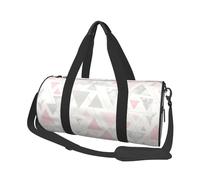 Marbre Triangle Géométrique Argent Gris Rose, Sac de Voyage de Grande capacité, Sac à Main Rond, Sac de Voyage de Sport, fourre-Tout, Sac de Fitness