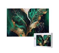 Marbre Vert émeraude, Puzzle 1000 pièces en Bois pour Adultes et Adolescents, Jeu Familial, décoration Murale