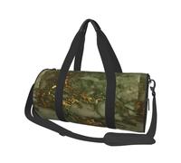 Marbre Vert et Or de Luxe, Sac de Voyage de Grande capacité, Sac à Main Rond, Sac de Voyage de Sport, fourre-Tout, Sac de Fitness