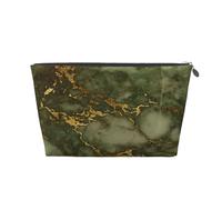 Marbre Vert et Or de Luxe, Trousse de Toilette Trousse de Maquillage Sac à cosmétiques Trousse de Toilette de Voyage Portable